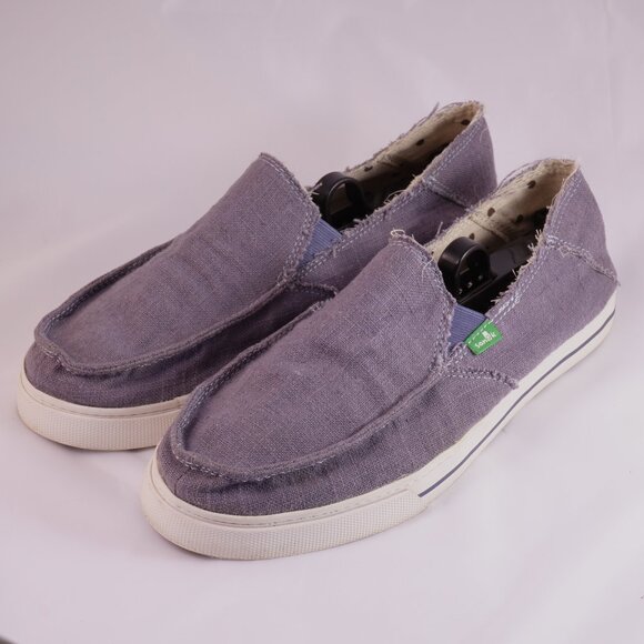 Sanuk Other - Sanuk Sidewalk Surfers Light Blue Slip On Shoes Mens 9 Canvas Comfort Casual
